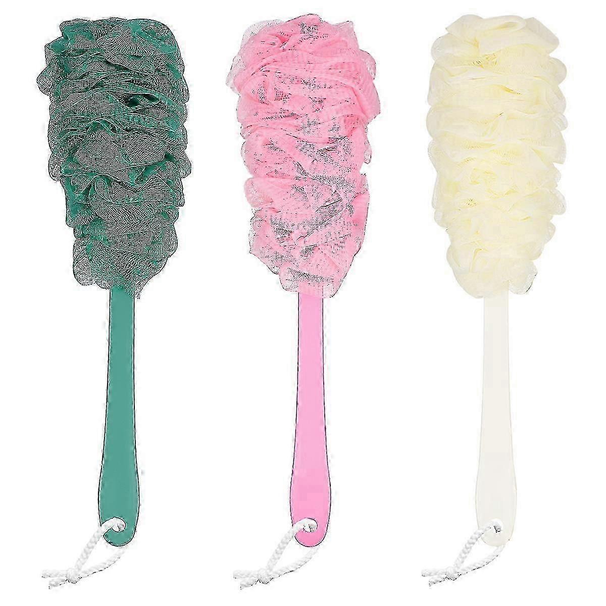 Exfoliating Bath Loofah Brush with Long Handle for Back Scrub