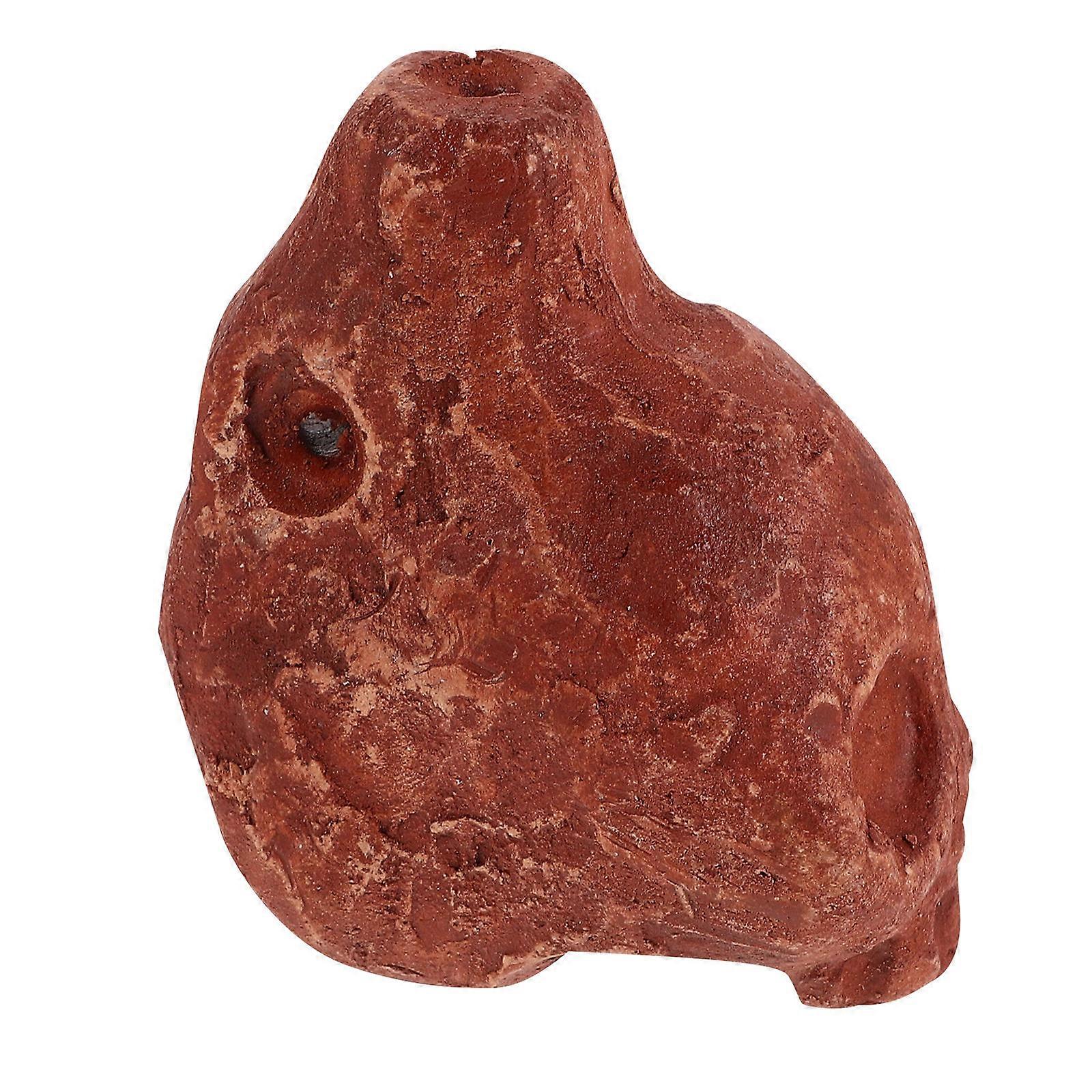 Ceramics Skull Death Whistle for Kids with Authentic Sound and Unique Design Light Brown