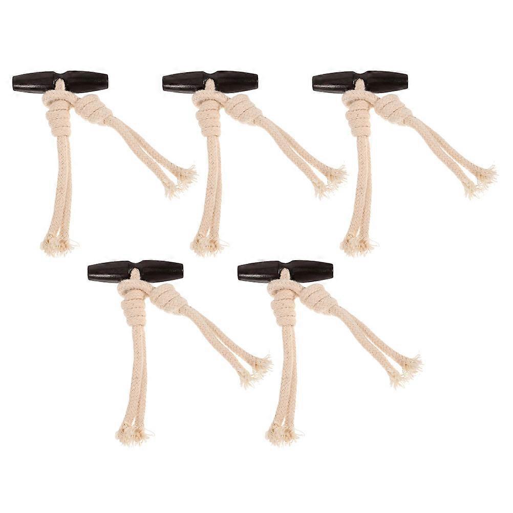 Wooden Toggle Buttons Overcoat Decorative Coat Buttons for Clothes 5Pairs