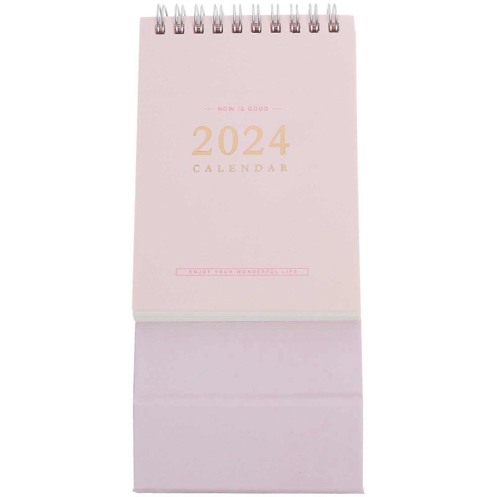 Flip Desk Calendar Stand Up Mini Calendar Study Room Date Tracking Planning Classic Design Paper 16X9.5CM 1Set