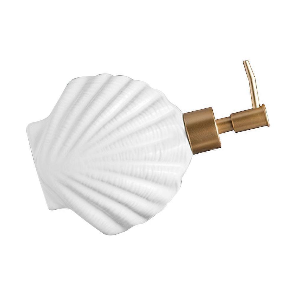 Ceramic Pump Bottle for Shower Gel Storage with Shell Design