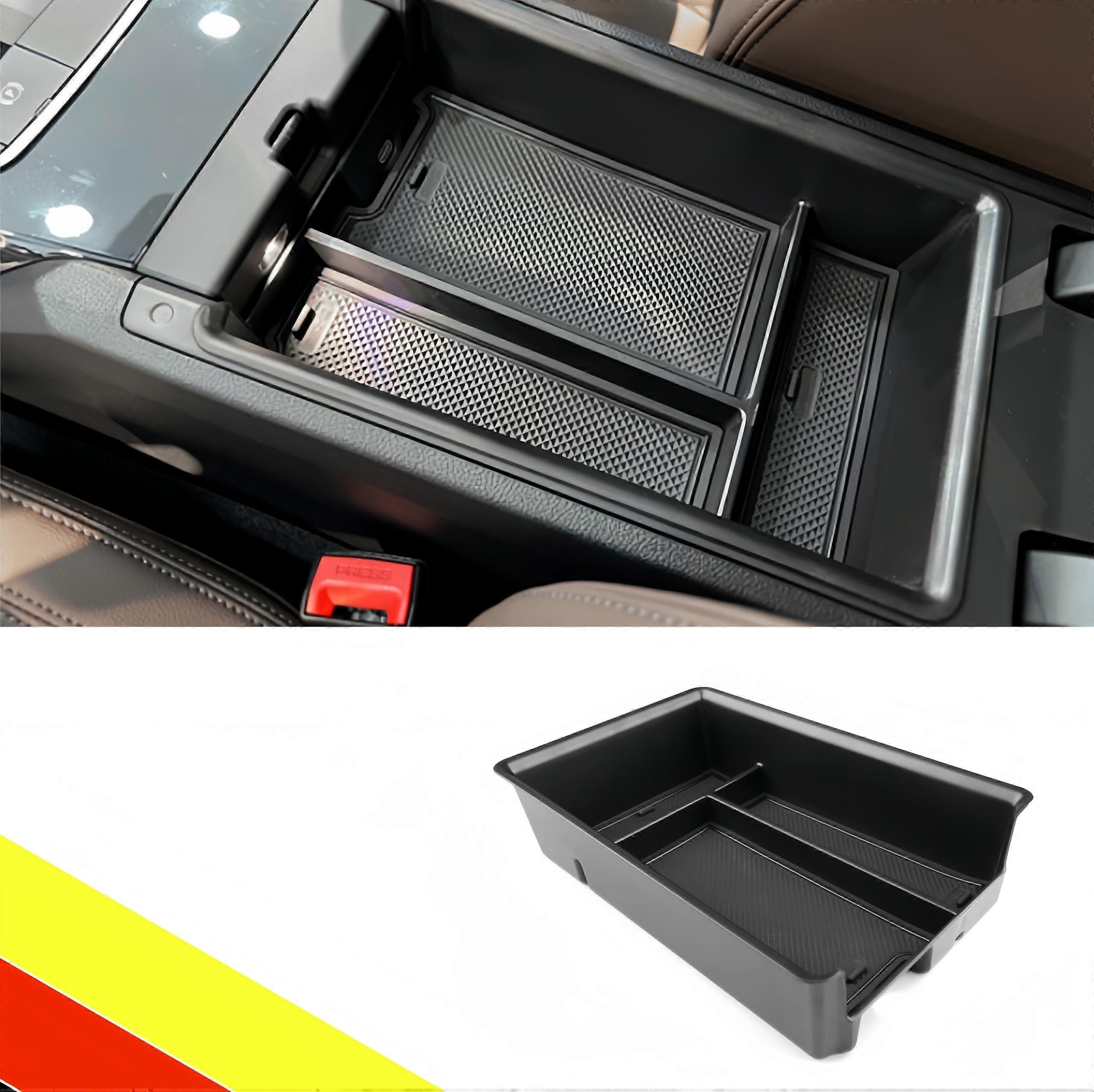 Center Console Storage Box for BMW 3 Series G20 G21 2019-2023, 4 Series G22 2021-2023, Armrest Organizer Tray Black