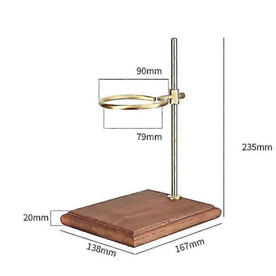 Pour Over Coffee Maker Stand With Wood Base Adjustable Height Rack Dripper Filter Holder For Manual