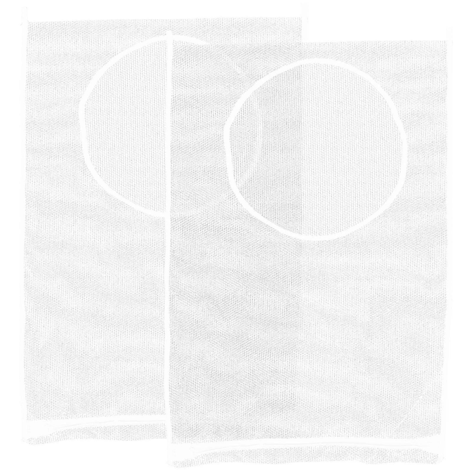 Reusable Mesh Laundry Bag with Proper Loadbearing Capacity for Kitchen White Polyester 2 Pieces
