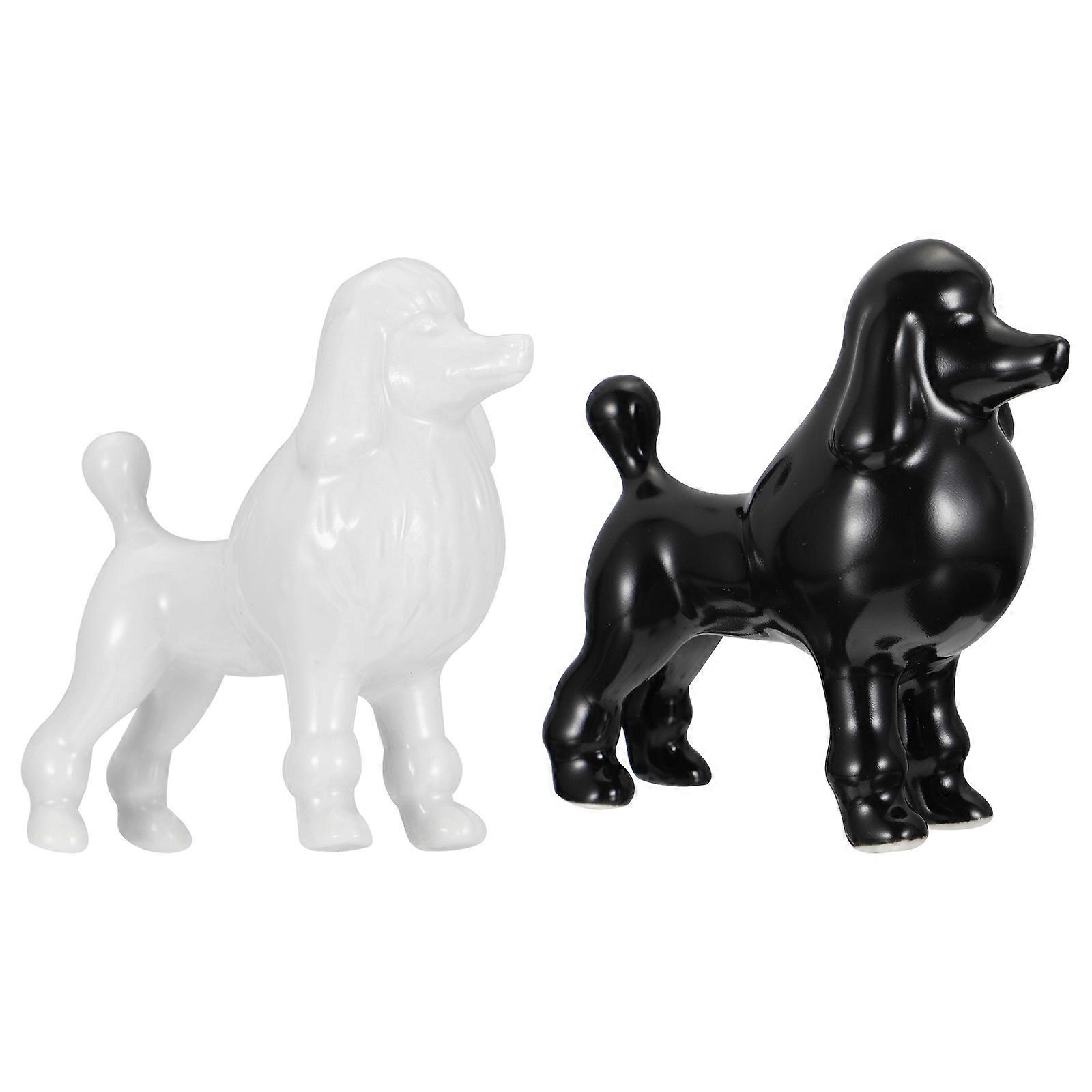 Ceramic Dog Models Decorative Household Adornments For Home Garden Office Bedroom Living Pcs