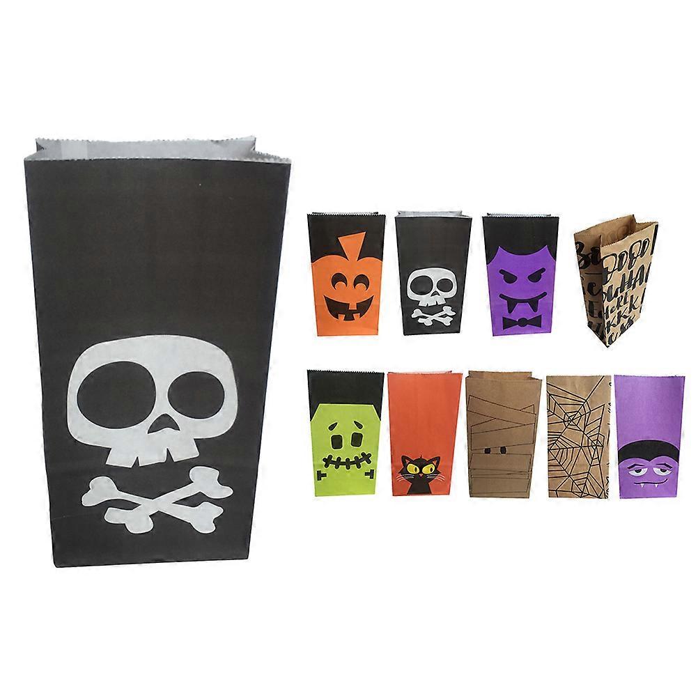 Assorted Color Paper Packaging Bag 18 Pcs Halloween Party Favors For Cookies Ideal For Festival Celebration And Snack Sharing
