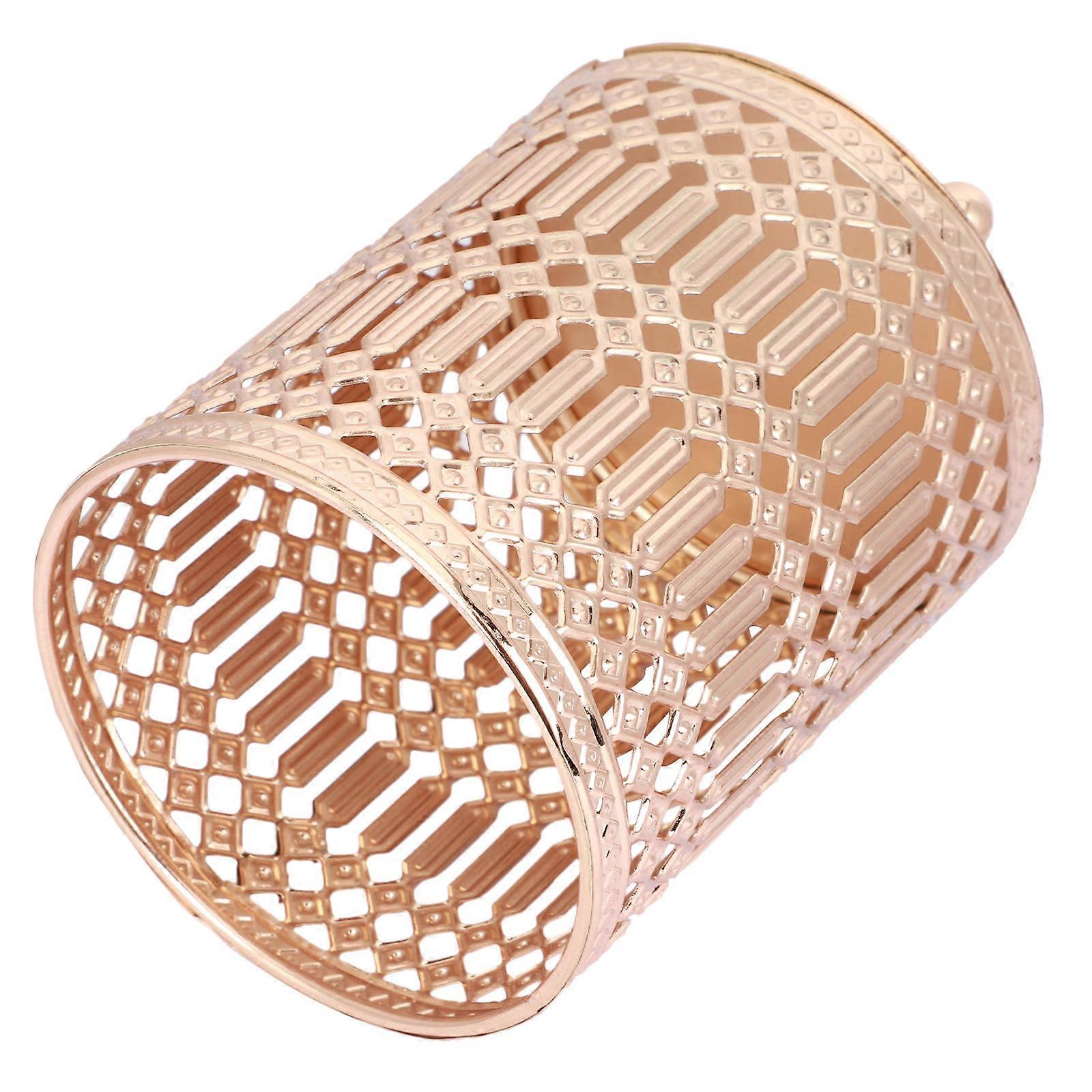 Creative Pen Holder 1Pc Hollow Pattern Design Perfect For Desk Organization In Room Use Featured In A Beautiful Golden Shade