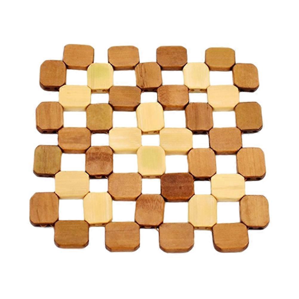 Heat Insulation Table Mat 1Pcs Small Size Bamboo Coaster Perfect For Picnics With Hollow Design Property