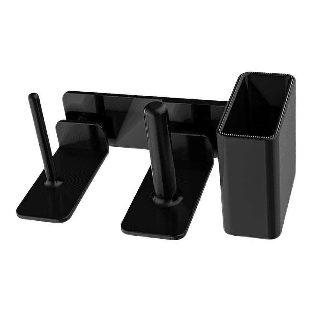 3-in-1 Side-Mounted Cup Organizer for Ninja Slush Machine FS301 FS300, Black Holder for Cups, Lids, and Straws