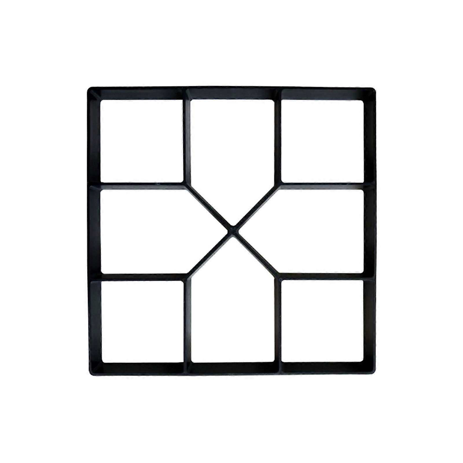 Path Maker Mold Garden Walkway Paving Form DIY (Color: Black, Size: 40x40x4cm)