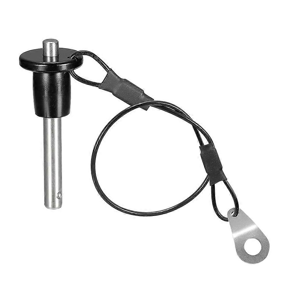 Stainless Steel Quick Release Pin 6mm Diameter Ball Locking Pin with 25mm Usable Length Push Button Lanyard Cable