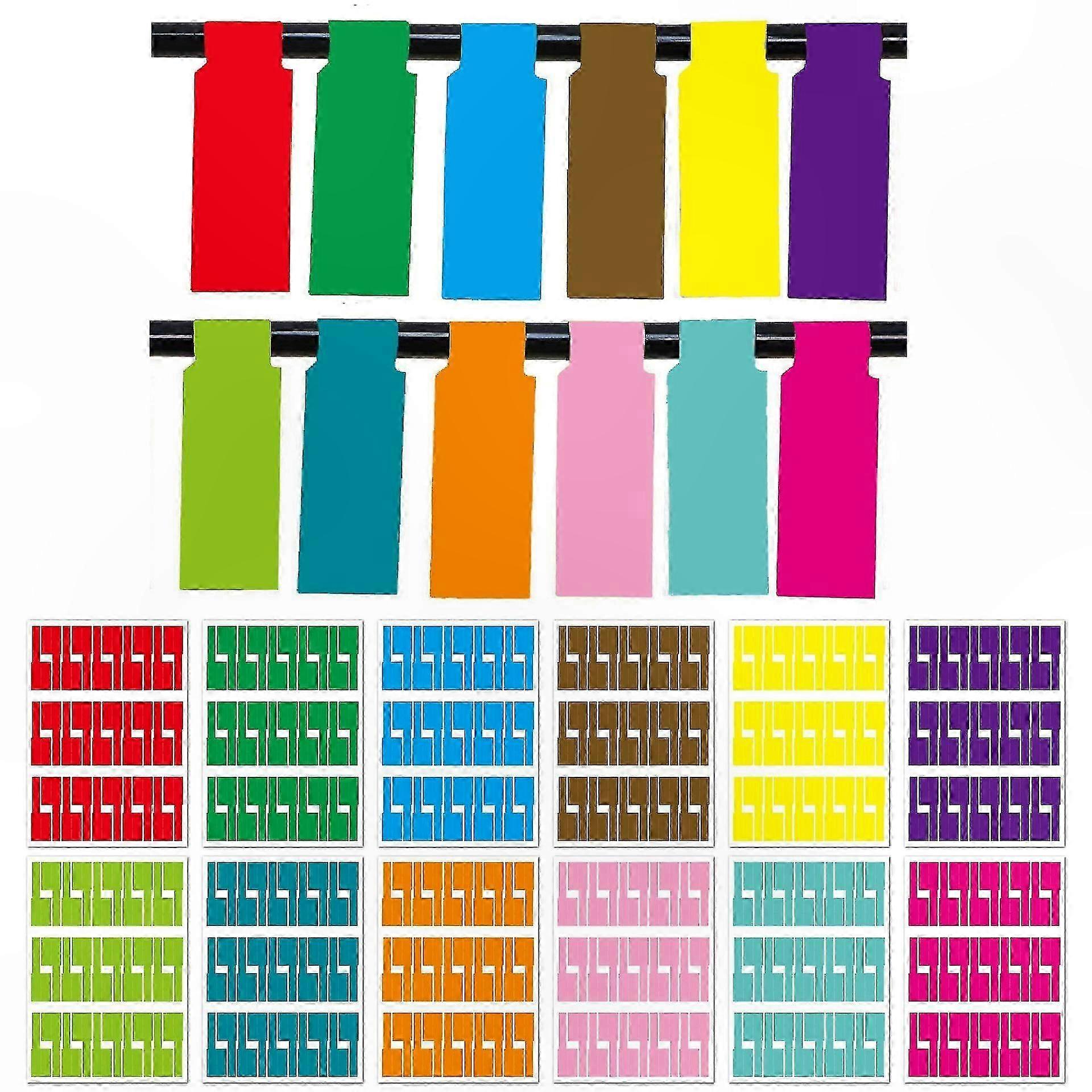 Durable Cable Management Labels, 420 Sheets in 14 Colors for Wire Identification and Organization