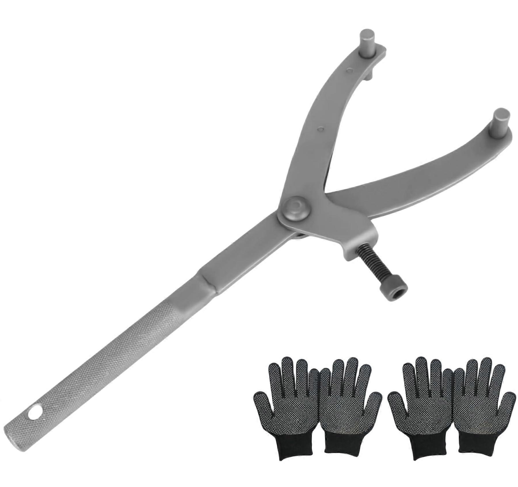 Holding Tool Clutch Flywheel Variomatic Locking Tool Key Tool Universal for Pulley Removal Motorcycle  with 2 Pairs Gloves NonSlip