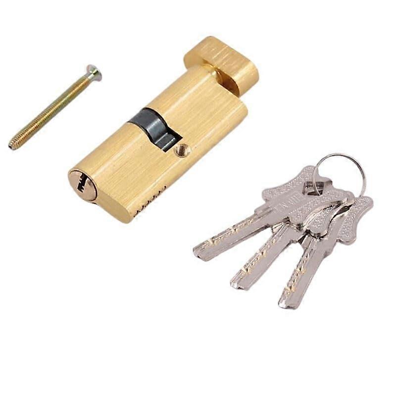 Lock Cylinder 70mm Brass Copper Core, A Grade Antitheft Door Lock, High Security For Residential Doors