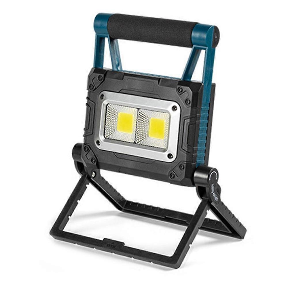 W875-2 Solar Powered Foldable Work Light with Stand COB Floodlight Portable Outdoor Emergency Lamp
