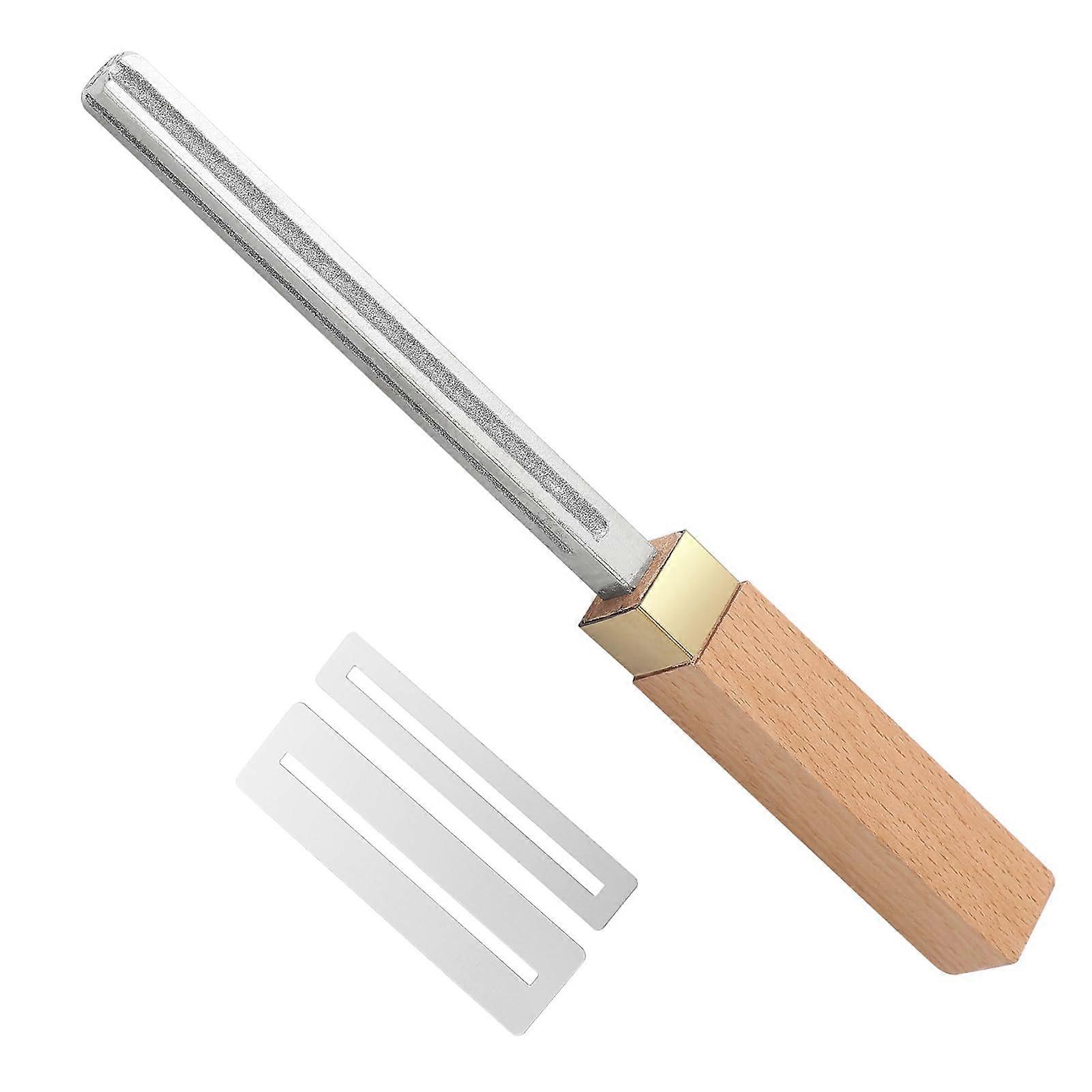 Guitar Fret Crowning File Set with 4 Size Edges for Fret Repairing Luthier Tools Compatible with Guitars Ukuleles Banjos