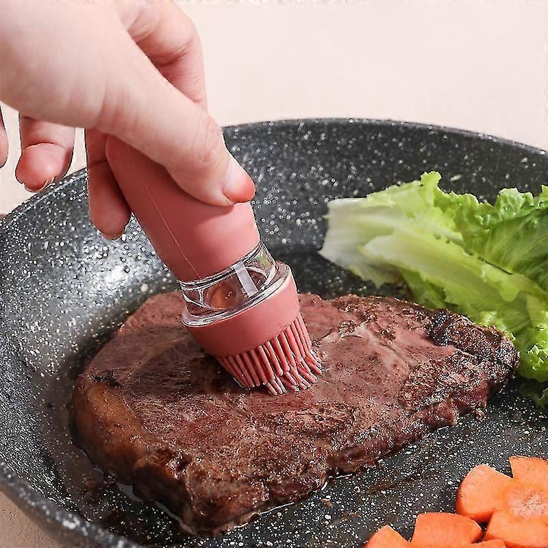 Silicone Basting Brush for Cooking - Flexible Sauce Applicator with Random Color Handle