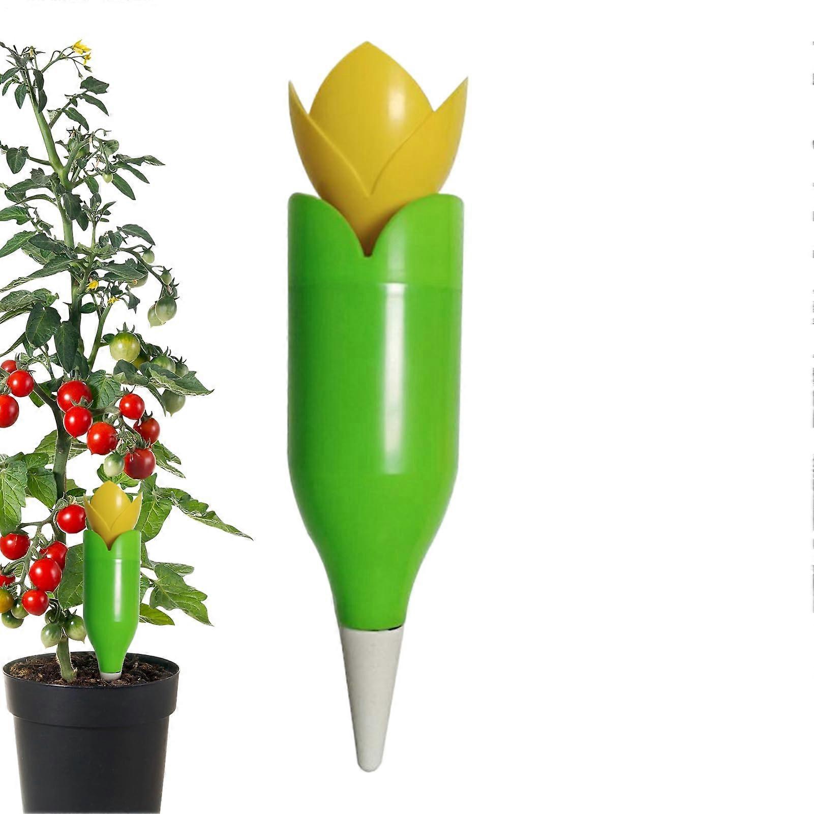 Self Watering Spikes for Plant - Yellow Dripper Spikes for Plants - Slow Release Planter Insert Waterer for Vegetables