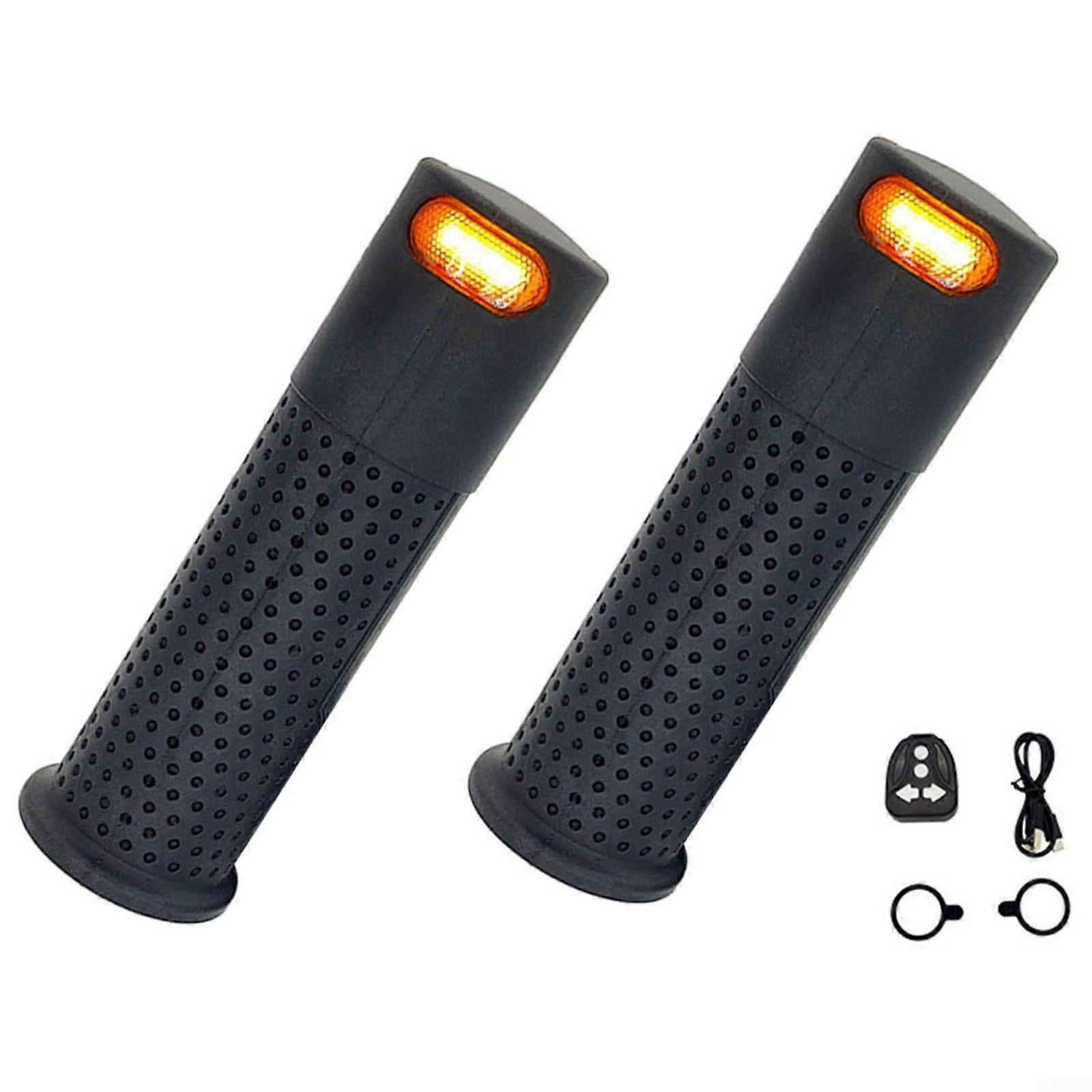 Electric Scooter Handlebar Grips With Turn Signal Lamps For Xiaomi M365 Pro 1S Pro 2 Mi3 Wireless Remote Control High Brightness Black