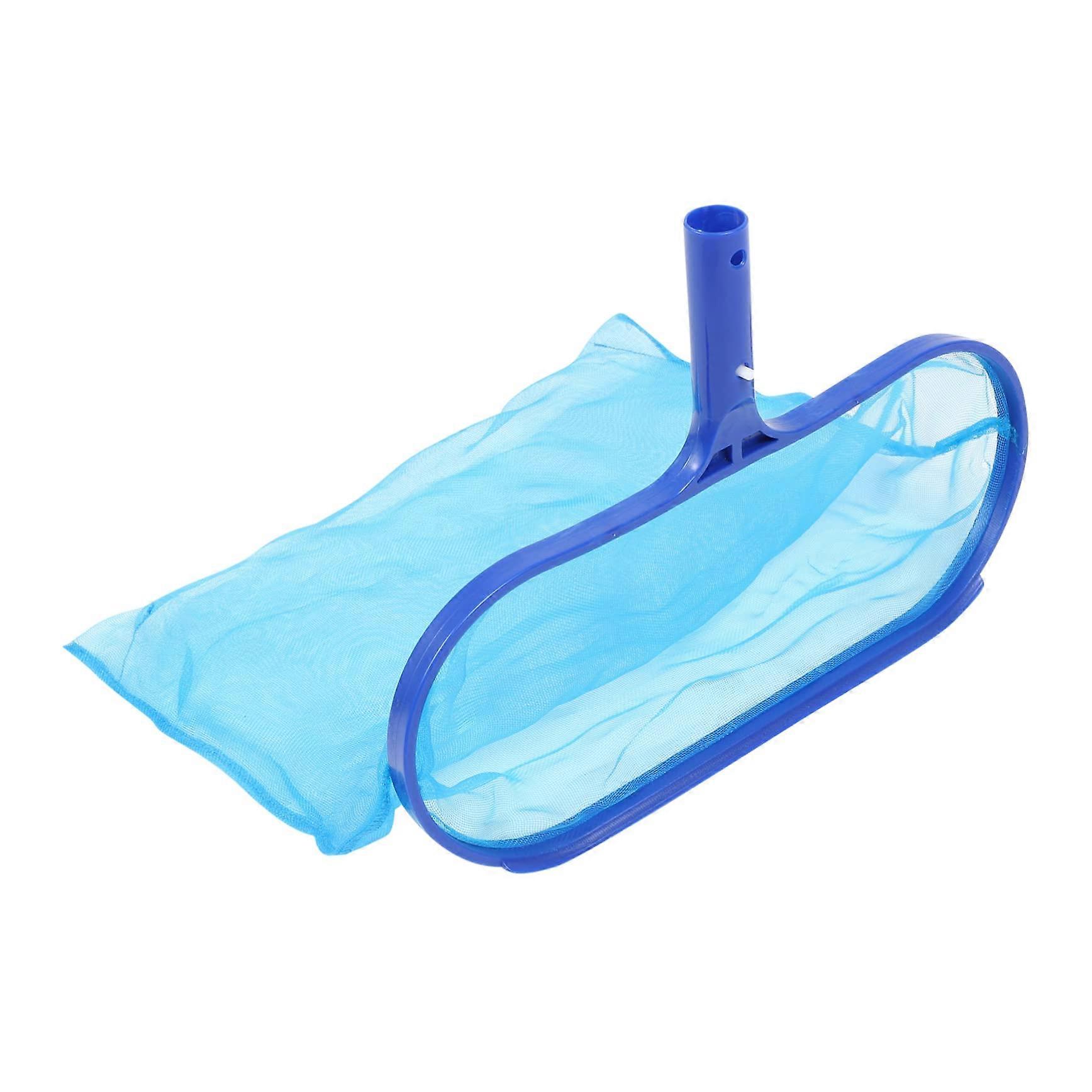 Pool skimmer net for fountains and ponds, lightweight with fine mesh for effective leaf and debris collection.
