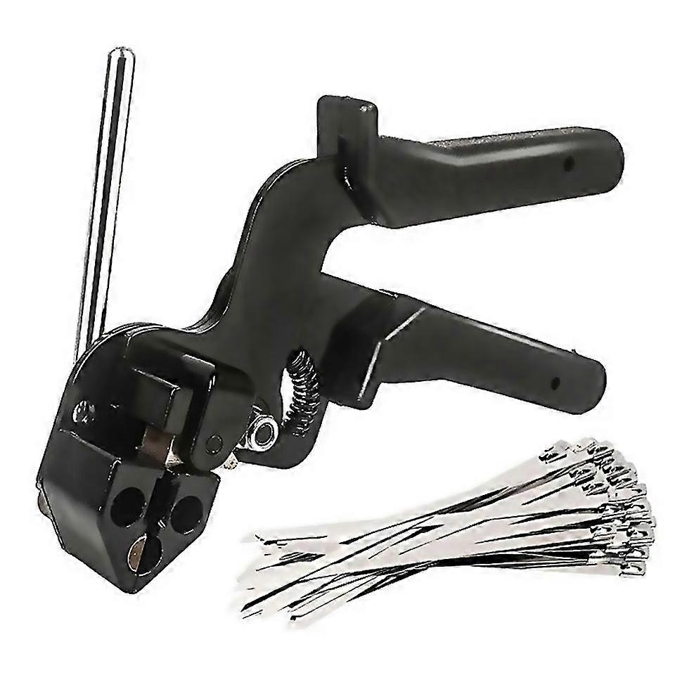 For 100pcs cable tie locking cable metal tie automatic tension cable