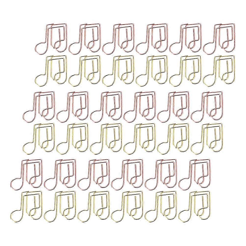 Colorful Metal Paper Clips Creative Musical Note Shaped for File Organization and Office Use Assorted Color