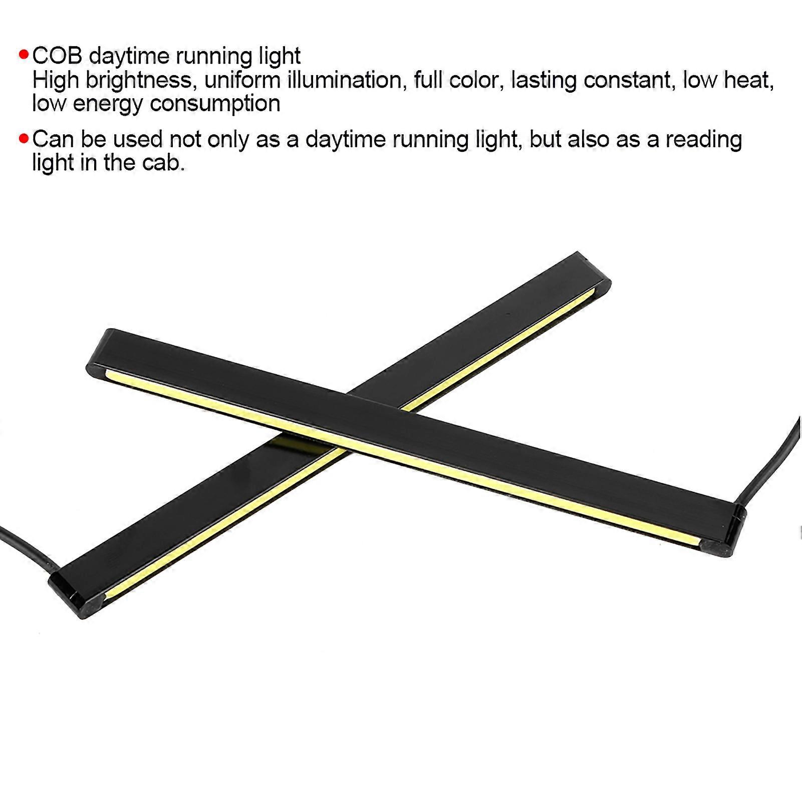 Waterproof COB LED Daytime Running Light 16CM White 0.06W Bright