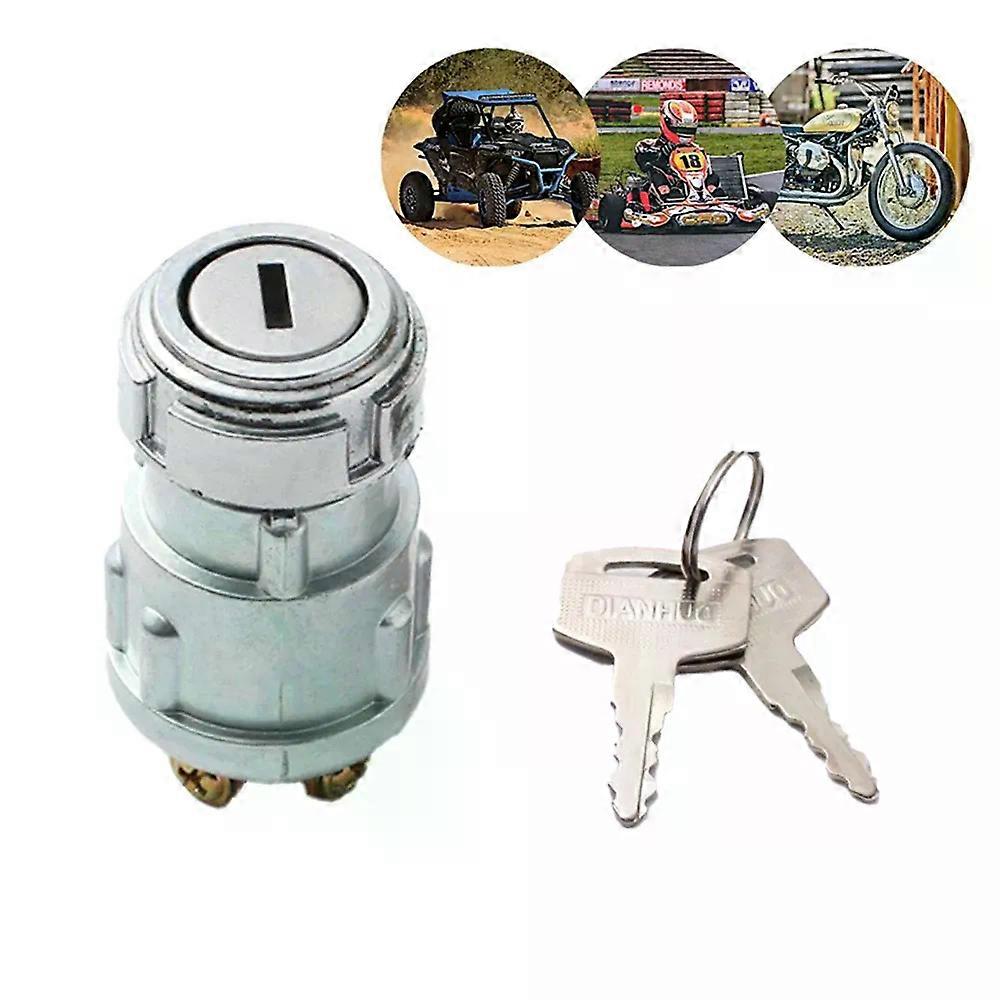 Universal Car Boat 12V 4 Position Ignition ON /OFF /Start Ignition Switch Lock with 2 Keys for Petrol Engine Farm Machines