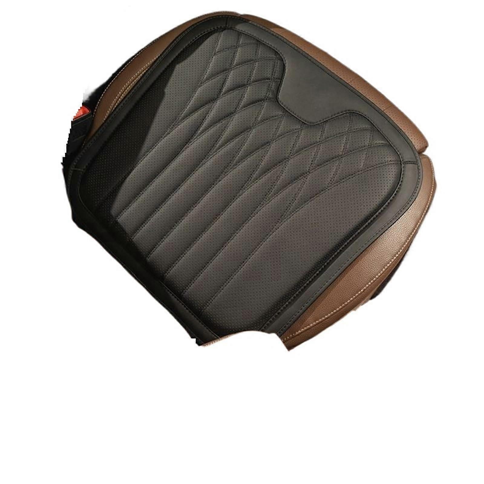 Front Car Seat Cushion Cover Pad with Waist Support Pillow for Driver - Yellow Color, Four Seasons Compatibility