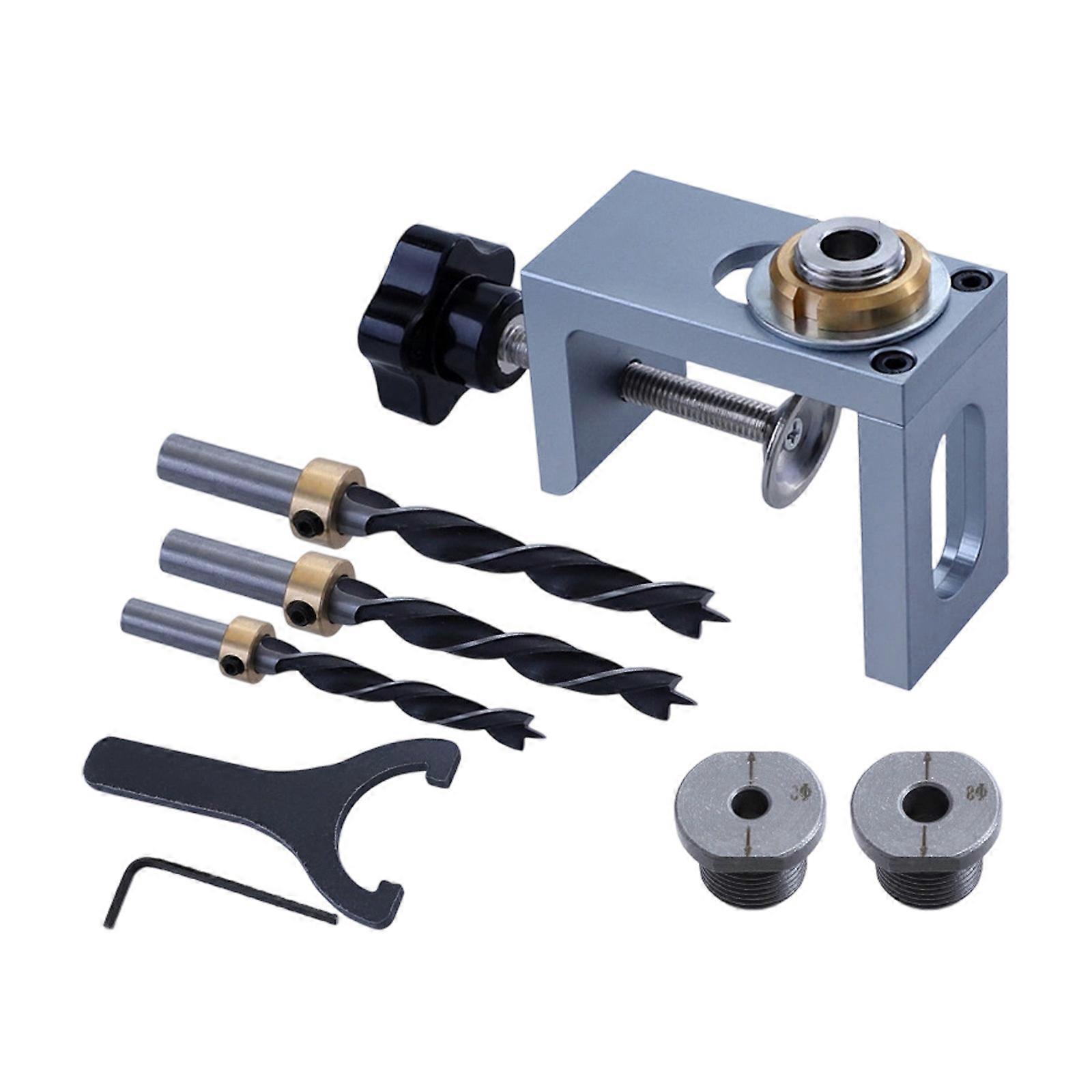 Professional Cabinet Door Dowel Hole Alignment Tool Press Operated Design Durable Aluminum Construction For Precise Wood Joinery Work Multicolor