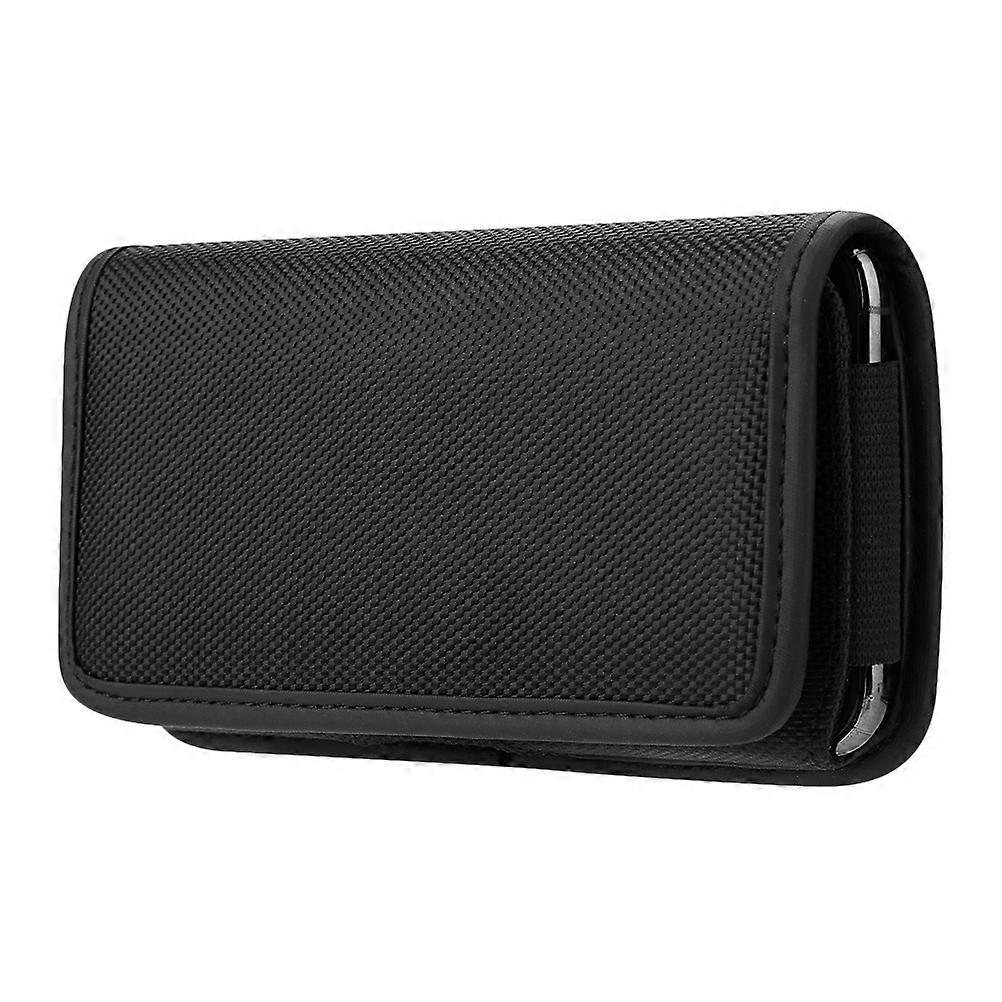 Waist Bag for Men Rectangular Oxford Cloth Bag for Hiking Black Tear Resistance 1Pack
