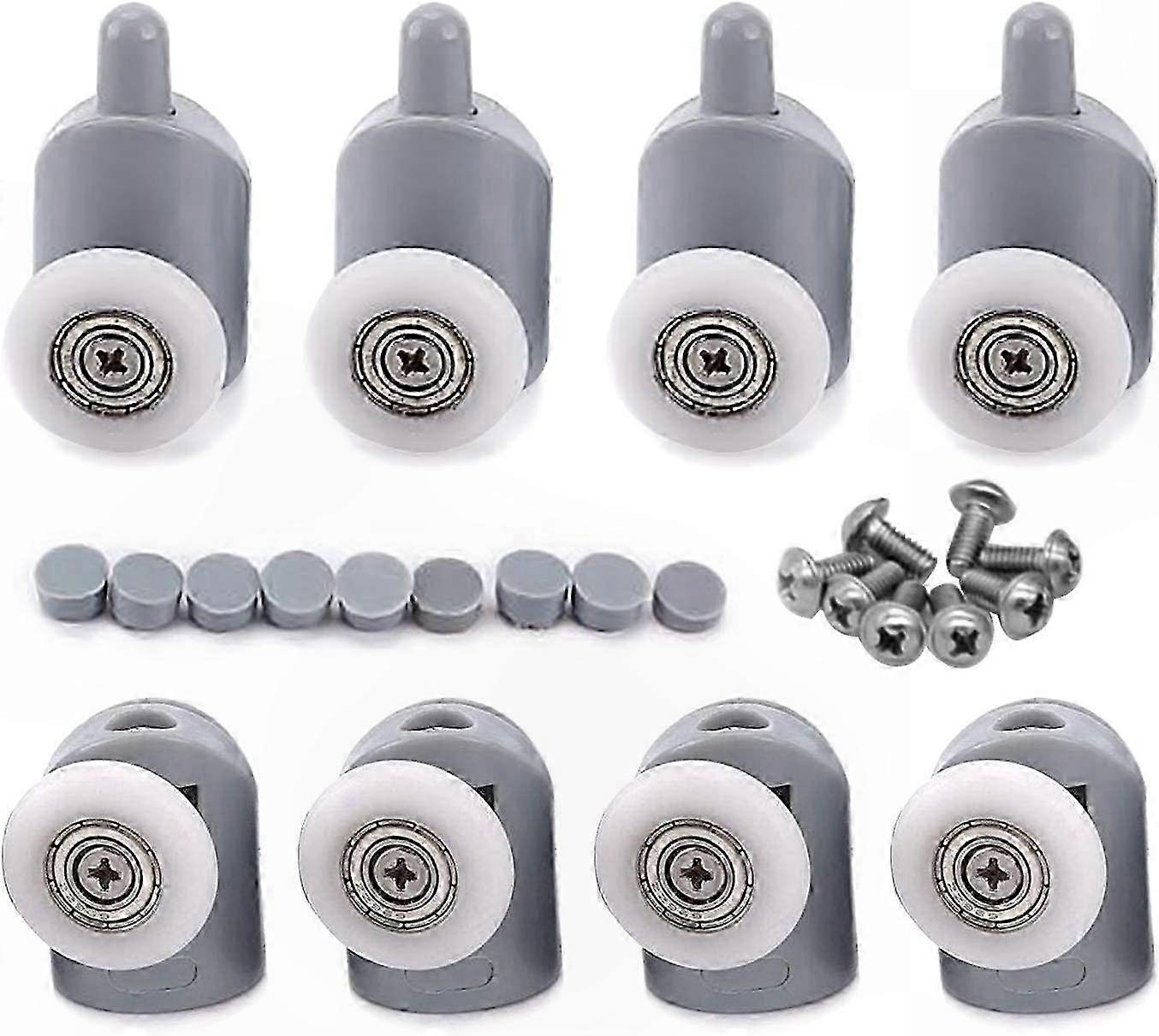 8-Pack 23mm Replacement Roller Wheels for Sliding Shower Doors, Bathroom Door Hardware Accessory