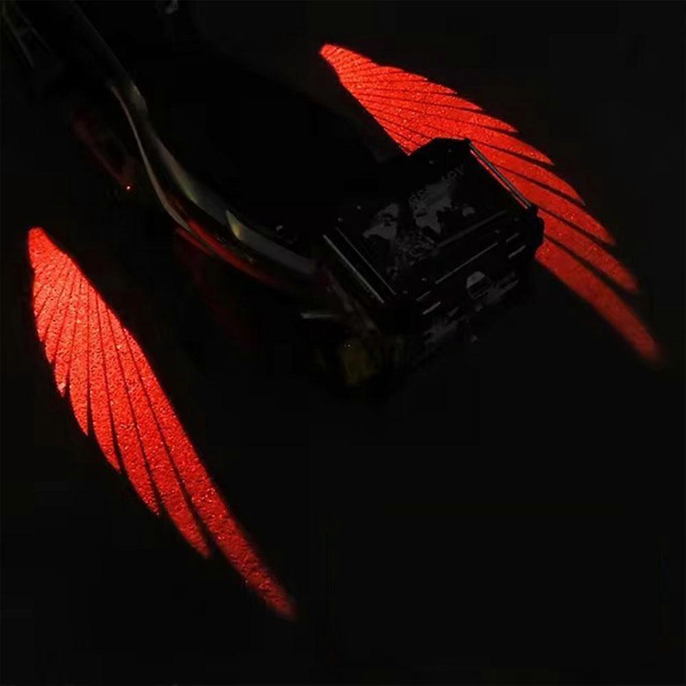 Projection Lamp with Angel Wings Design – Bright LED Lights for Cars & Bikes