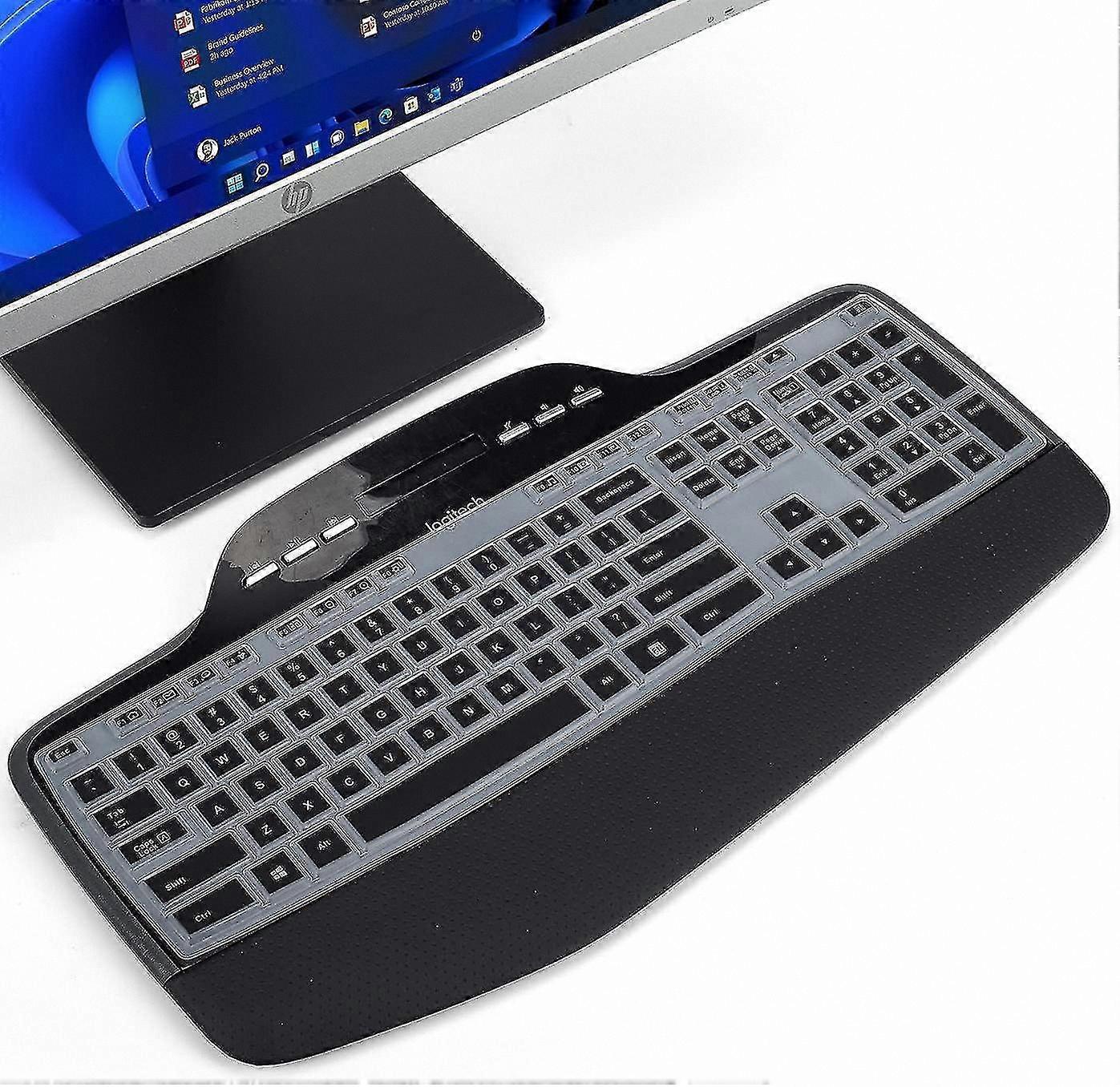 Wireless Keyboard Cover - Protective Skin for Desktop Keyboards, Black