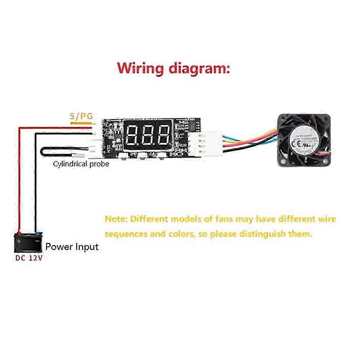 PWM fan speed controller 12V 4-wire for temperature control