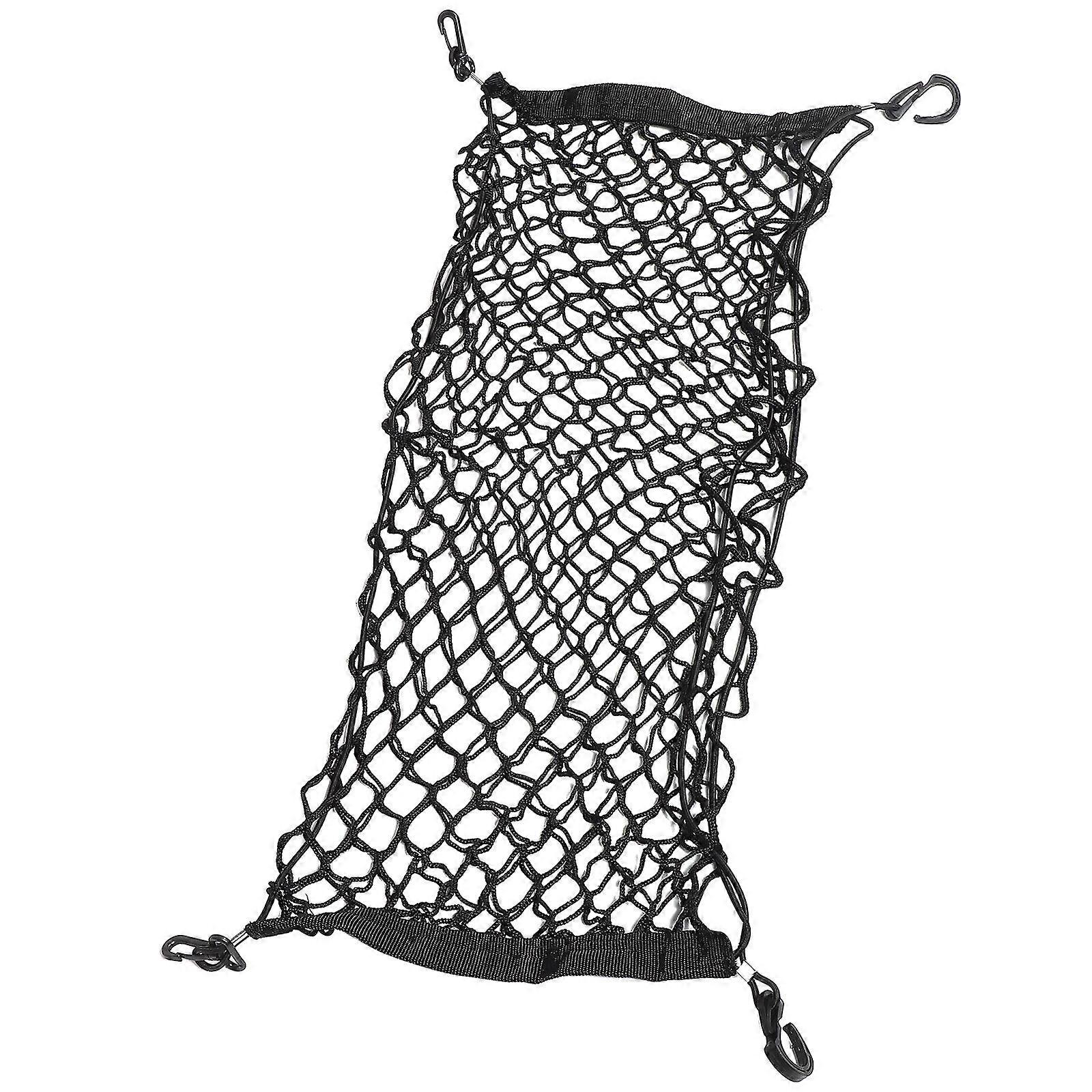 Trunk Cargo Net Car Trunk Organizer Polyester Adjustable Hooks Road Trips 1Pcs
