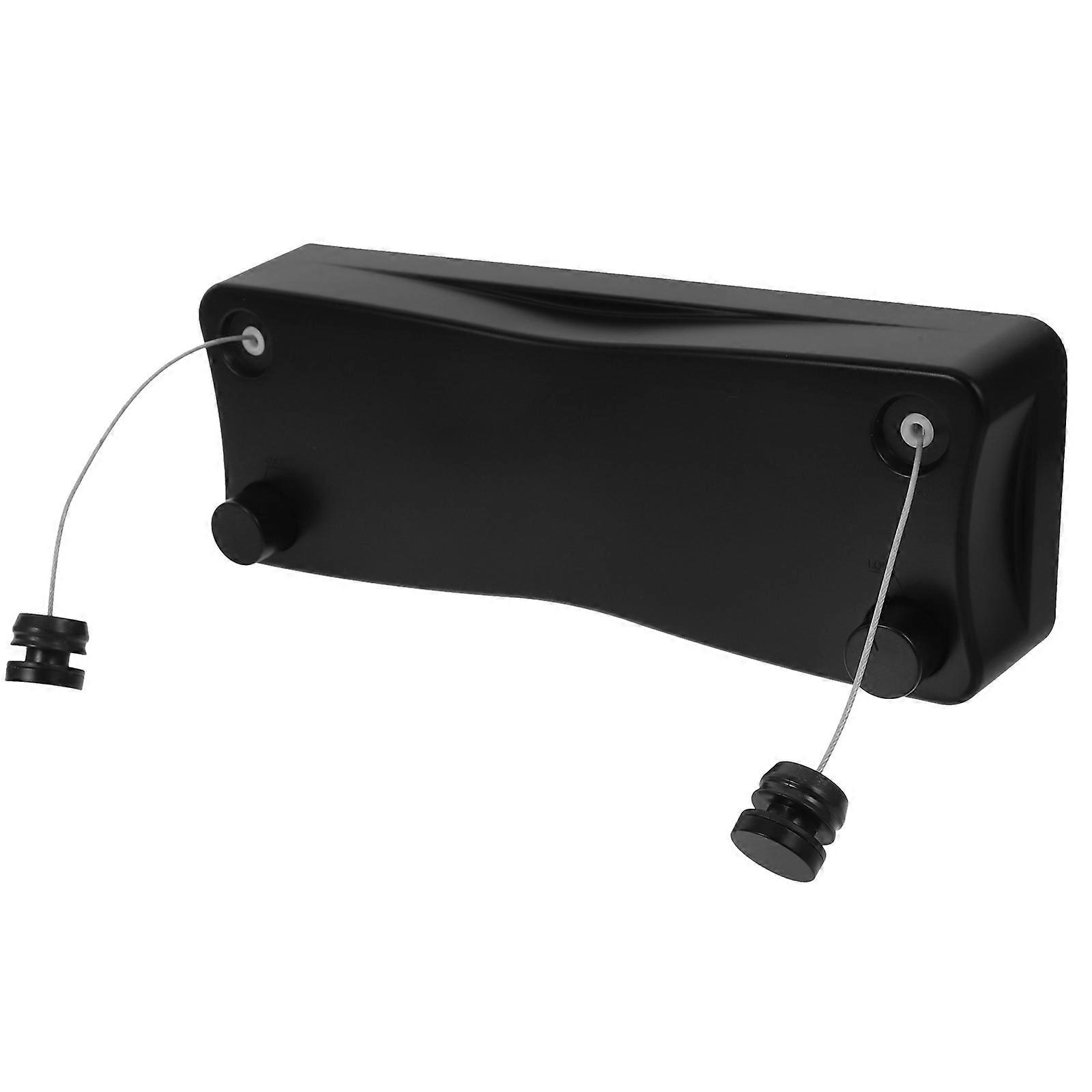 Indoor Retractable Washing Line Black Adjustable Length Easy Installation for Drying Clothes 5.2 Meter