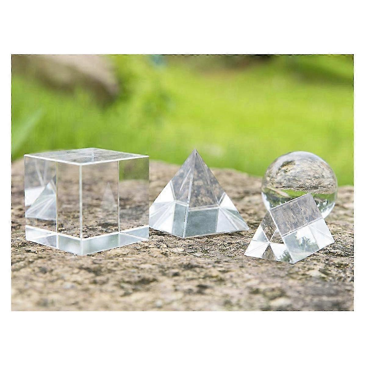 4 Pack Optical Crystal Photography Prism Set, Include Crystal Ball