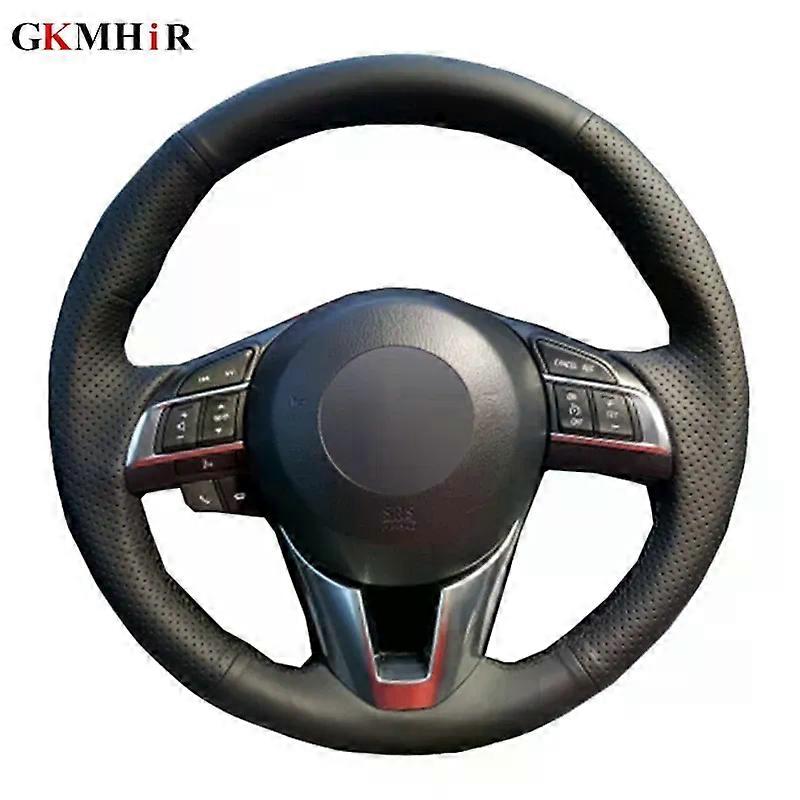 Black Soft Artificial Leather Car Steering Wheel Cover Suitable for Mazda CX-5 CX5 Atenza 2014 New Mazda 3 CX-3 2016 Scion iA 2016