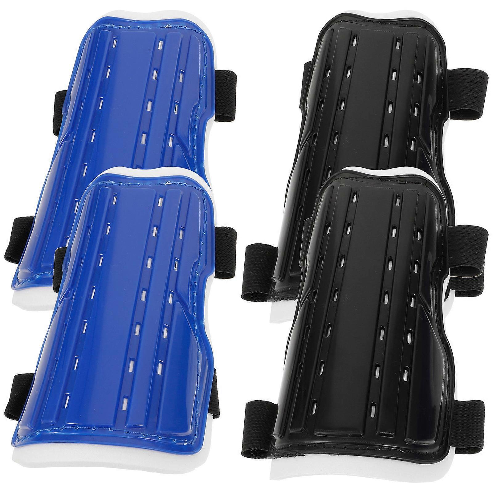 Kids Soccer Shin Protector Soccer Protective Gear Shin Pads 2Pairs Black