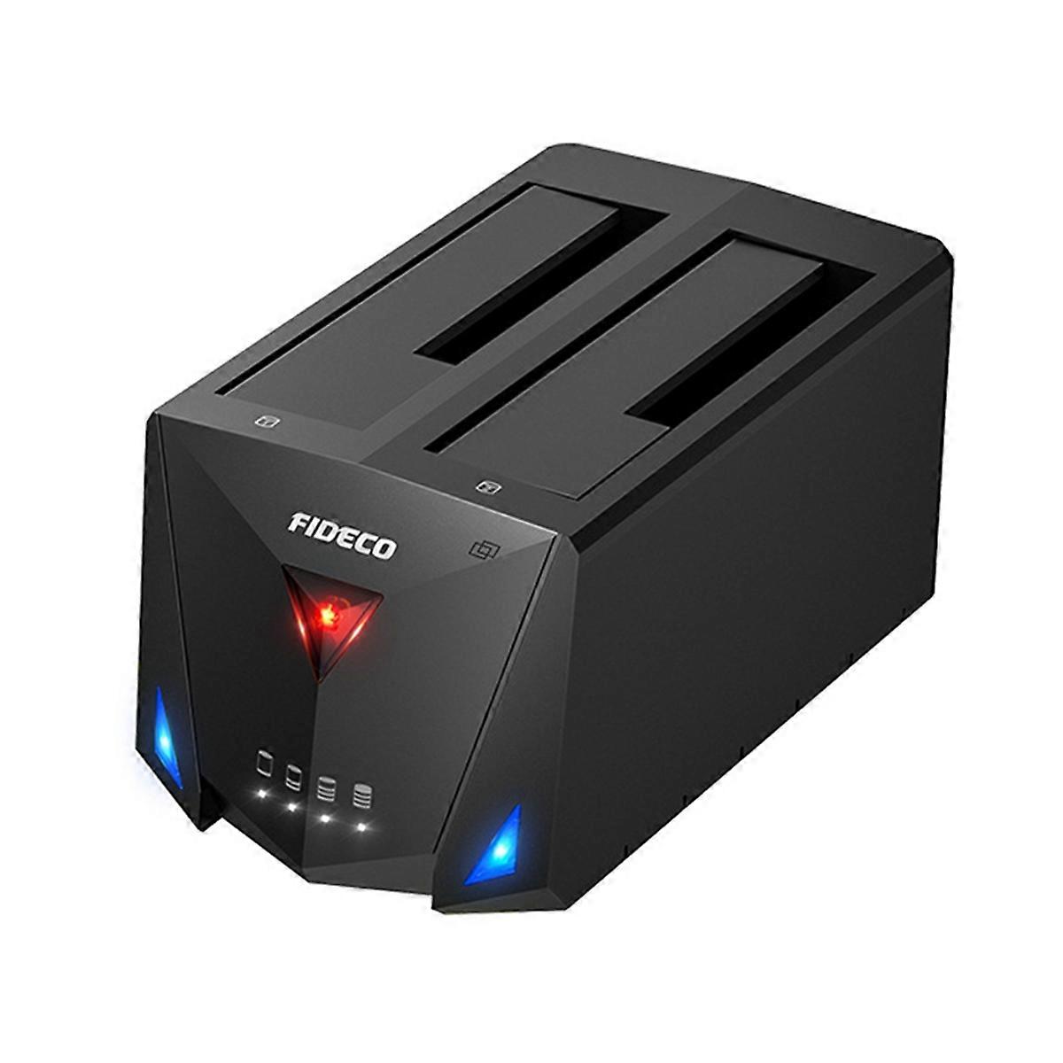 Dual Bay USB 3.2 Hard Drive Docking Station for 2.5 or 3.5 Inch HDD SSD Support Offline Clone US P