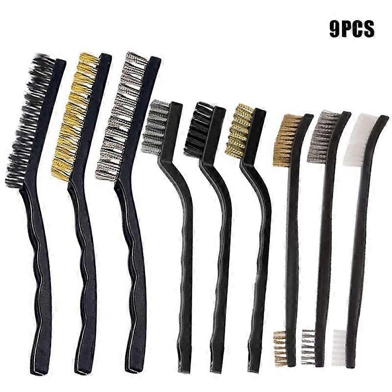 Stainless Steel Wire Brush Set,  Wire Brush, Nylon Plastic Handle, for Cleaning
