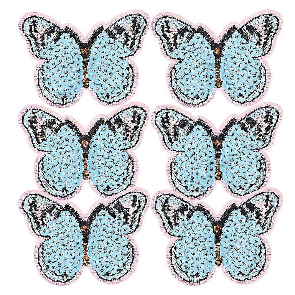 2025 Latest Model 6pcs Sequins Butterfly Honeybee Clothes Patch Iron On