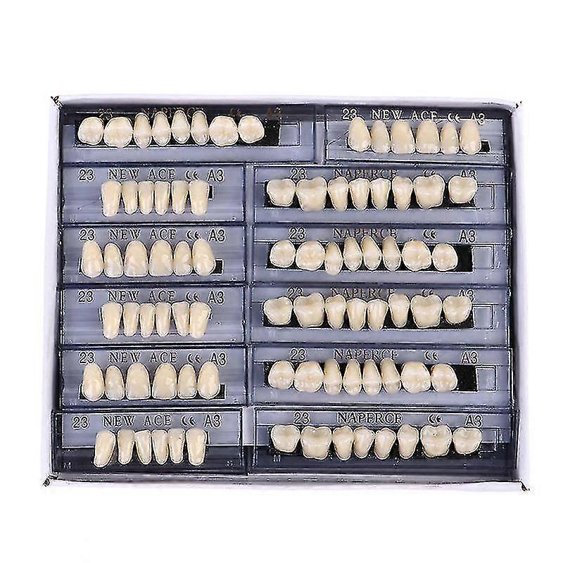 84pcs A3 Shade Synthetic Resin Teeth Full Denture Set for Dental Lab