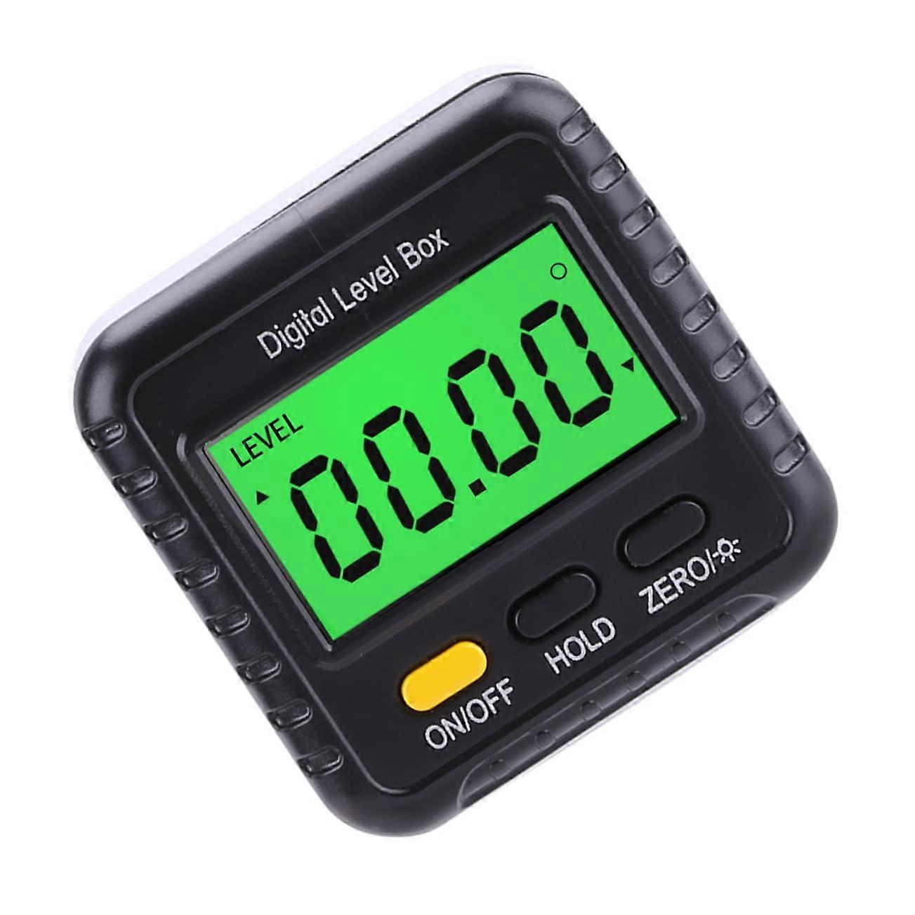 Electronic Level Box Digital Angle Tool Portable Measurement 5.6x5.6x3 cm Black