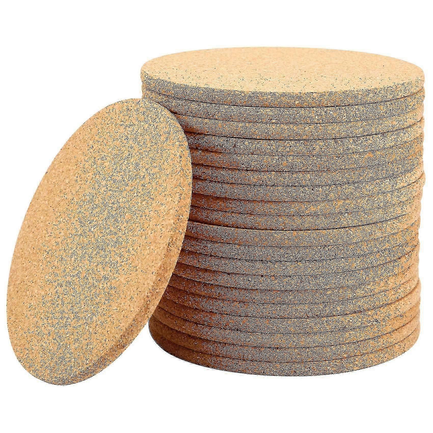 20pack Cork Coasters For Drinks,bar Coasters Absorbent Heat Resistant Reusable Saucers For Drink Wi