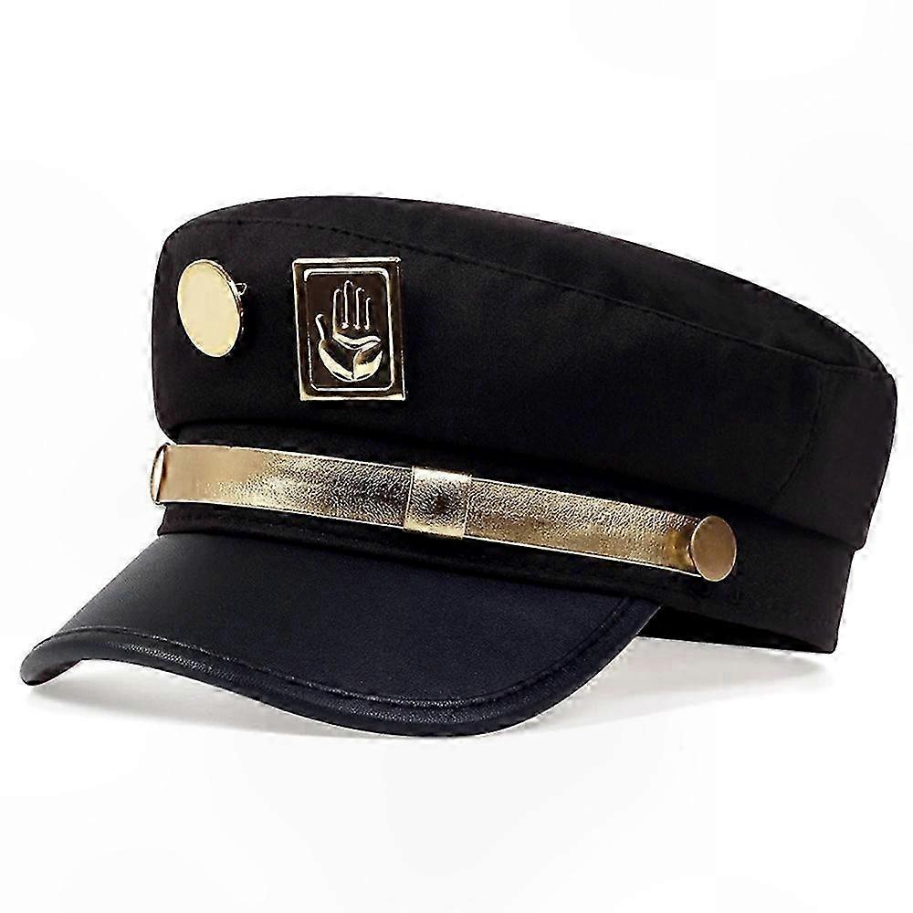 סגנון בריטי כובע קוספליי כומתה שחורה לגברים ונשים יוניסקס שיא כובע אנימה בהשראת אביזר תלבושות לאירועי ליל כל הקדושים