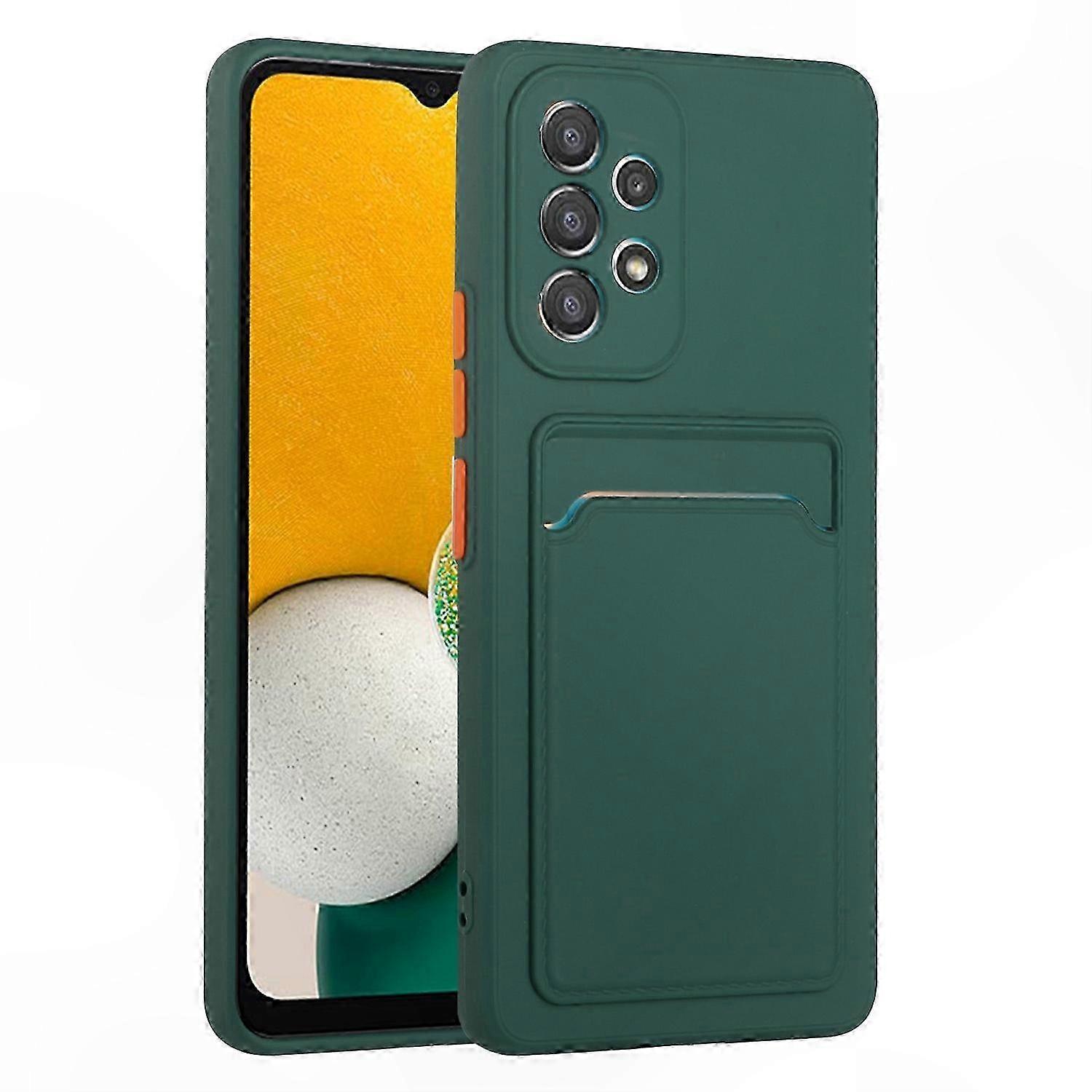 Soft TPU Shockproof Case with Card Holder and Camera Lens Protection for A53 5G