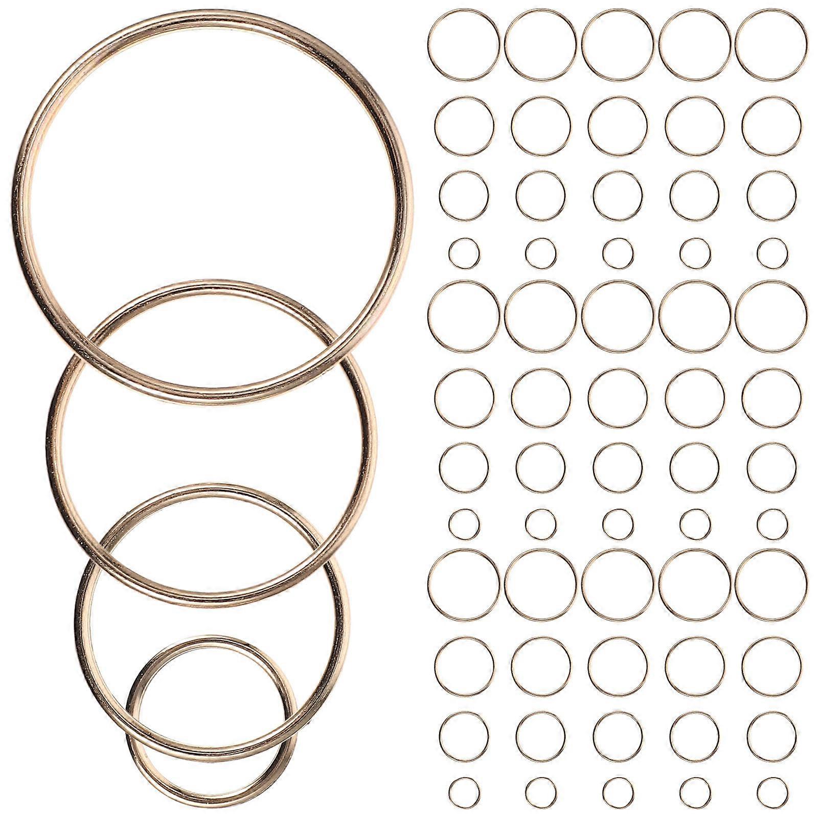 Multifunctional Hooks Sturdy Connectors for DIY Use 120Pcs Golden O-Rings
