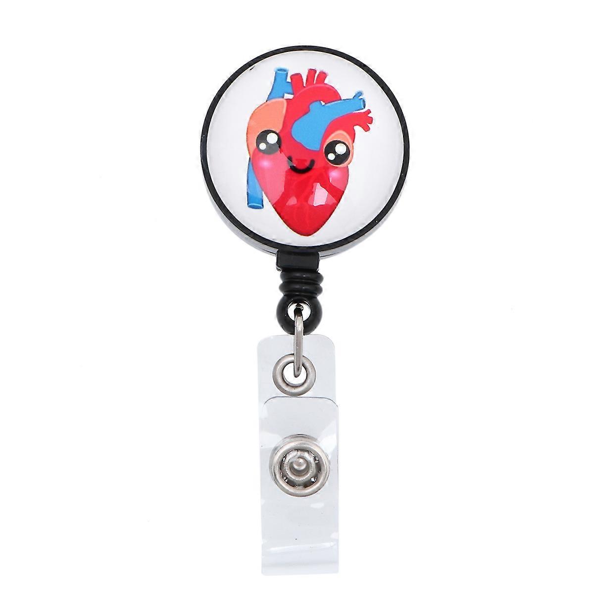 Chest Badge Hanging Clips Retractable Name Tag Clip 4Pcs for Medical Use